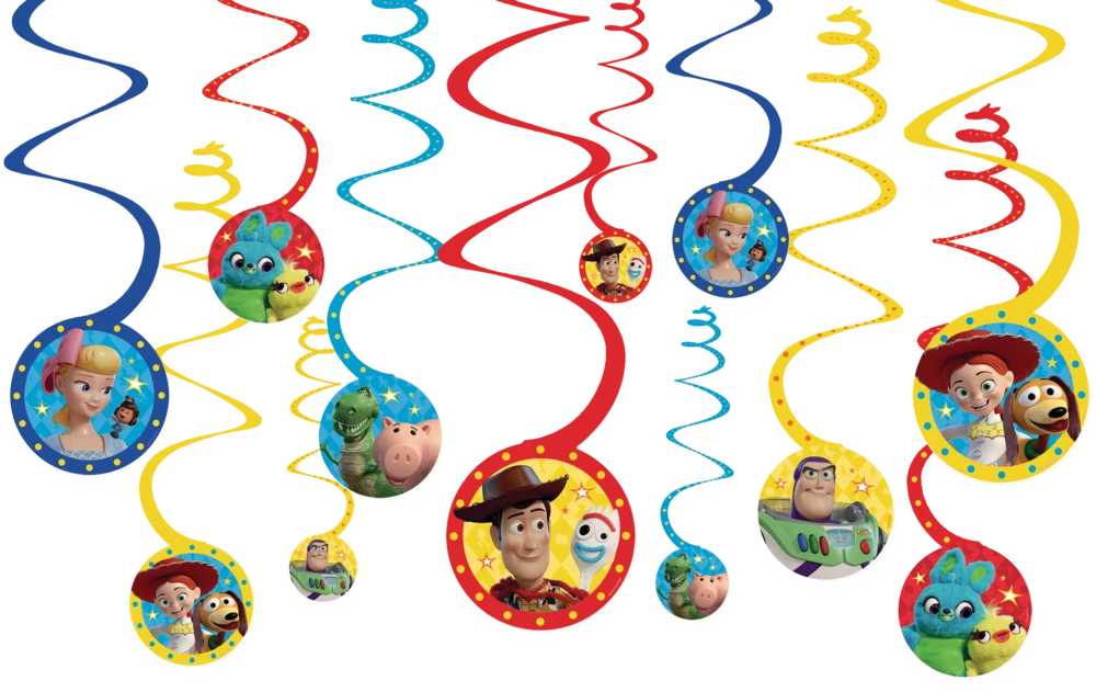 Disney Toy Story 4 Swirl Decorations, 12-pk