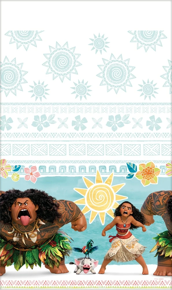 Disney Moana Birthday Party Reusable Plastic Table Cover, 54-in X 96-in - Image 2