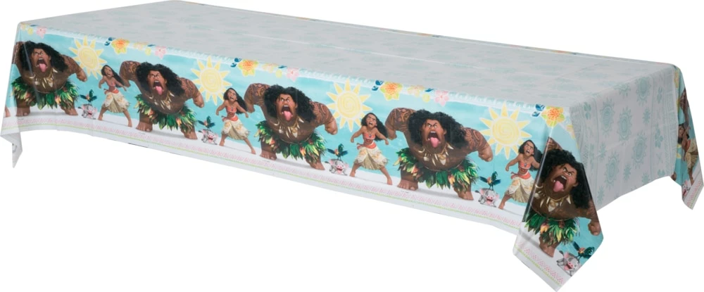 Disney Moana Birthday Party Reusable Plastic Table Cover, 54-in X 96-in