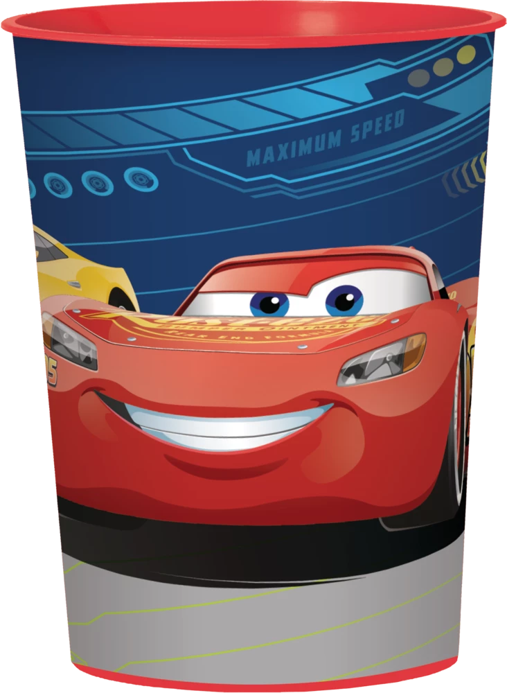 Disney Cars 3 Durable Resuable Plastic Party Favour Cup, 16-oz