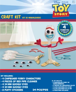Disney Toy Story 4 Craft Kit Makes 4 Forky Characters, 24-pc