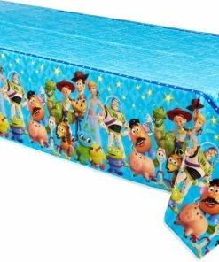 Disney Toy Story 4 Reusable Plastic Table Cover For Indoor Or Outdoor Use, 54-in X 96-in