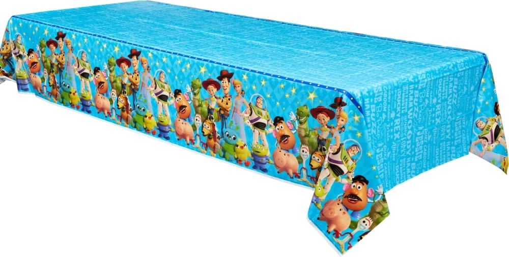 Disney Toy Story 4 Reusable Plastic Table Cover For Indoor Or Outdoor Use, 54-in X 96-in