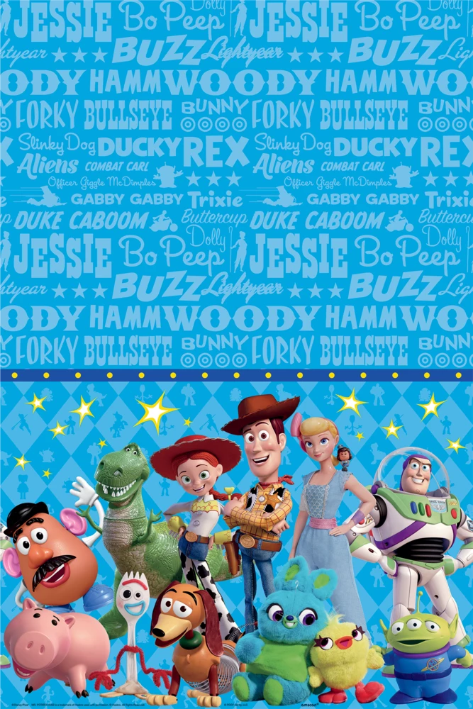 Disney Toy Story 4 Reusable Plastic Table Cover For Indoor Or Outdoor Use, 54-in X 96-in - Image 2