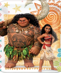 Disney Moana Dessert Square Small Paper Plates, 7-in, 8-pk