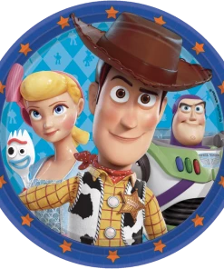 Disney Toy Story 4 Round Lunch Paper Plates, 9-in, 8-pk