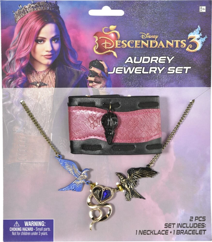 Disney Descendants 3 Audrey Jewellery Set For Halloween Party, Pink, Kids, One Size, 2-pc