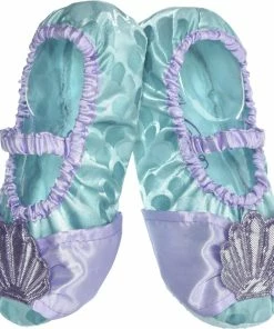 Disney Kids The Little Mermaid Ariel Halloween Costume Slipper Shoes, One Size 7-11