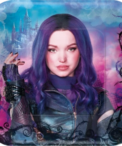 Disney Descendants 3 Birthday Party Small Square Dessert Plates, 7-in, 8-pk