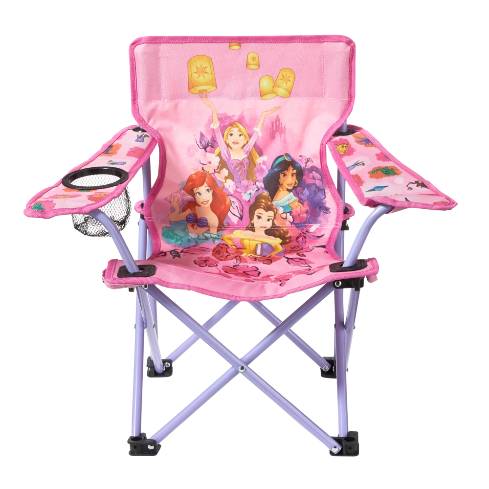 Disney Princess Kids' Folding Quad Camping Chair W/ Cup Holder & Carry Bag - Image 6