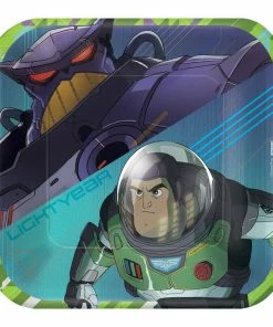 Disney Lightyear Square Plates, 7-in