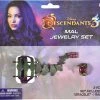 Disney Descendants 3 Mal Jewellery Set, Bracelet & Ring For Halloween, Red, One Size, 3-pc