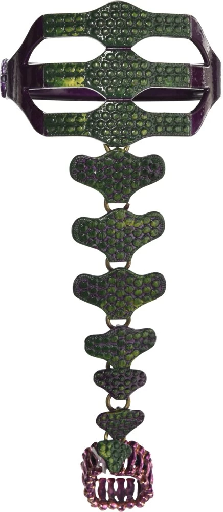 Disney Descendants 3 Mal Jewellery Set, Bracelet & Ring For Halloween, Red, One Size, 3-pc - Image 3