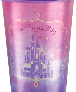 Disney Once Upon A Time "A Princess Party" Reusable Plastic Party Favour Cup, Pink/Purple