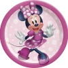 Disney Minnie Mouse Forever Small Round Disposable Dessert Paper Plates, 7-in, 8-pk