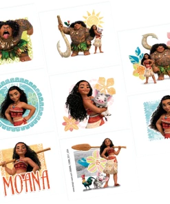 Disney Moana Temporary Party Favour Tattoos, 8-pc