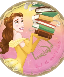 Disney Princess Belle Birthday Party Lunch Plates, 9-in, 8 Ct
