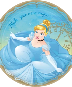 Disney Princess Cinderella Birthday Party Lunch Plates, 9-in, 8 Ct