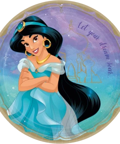 Disney Princess Jasmine Birthday Party Lunch Plates, 9-in, 8-pk